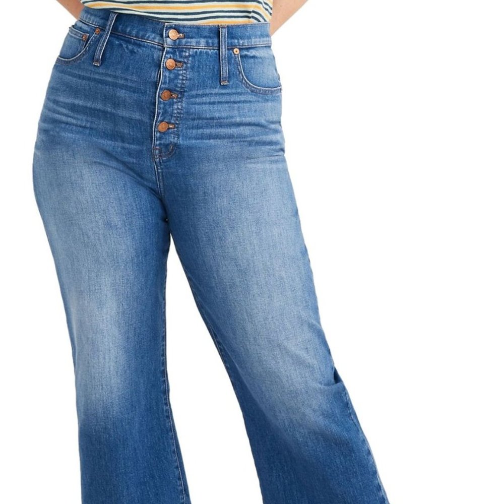 Madewell Slim Wide Leg Cropped Jeans Olympia Wash_7